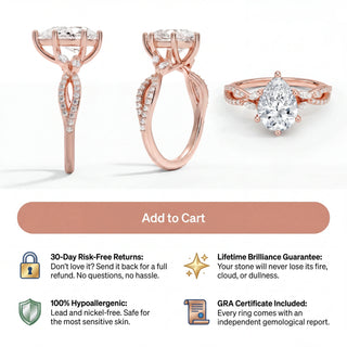 GraceLume – Elegant Moissanite Infinity Statement Ring