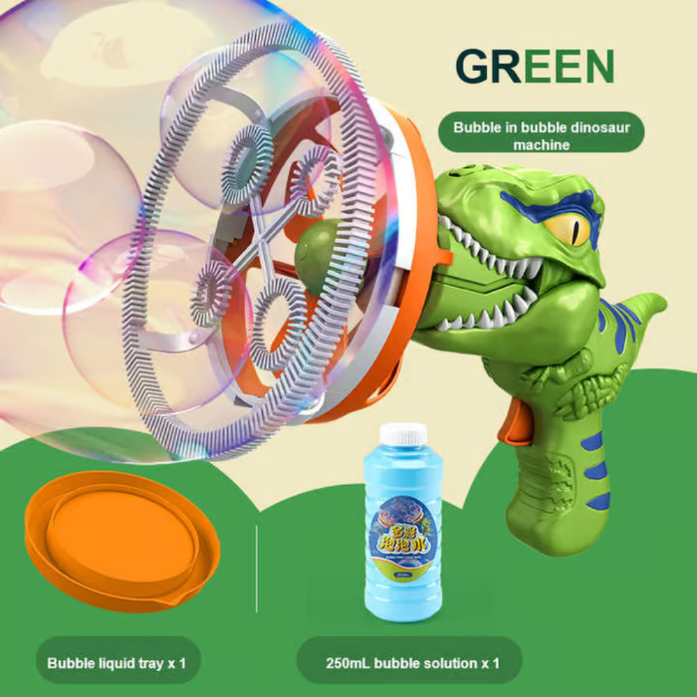 MiniDino - Portable Dinosaur Bubble Blaster