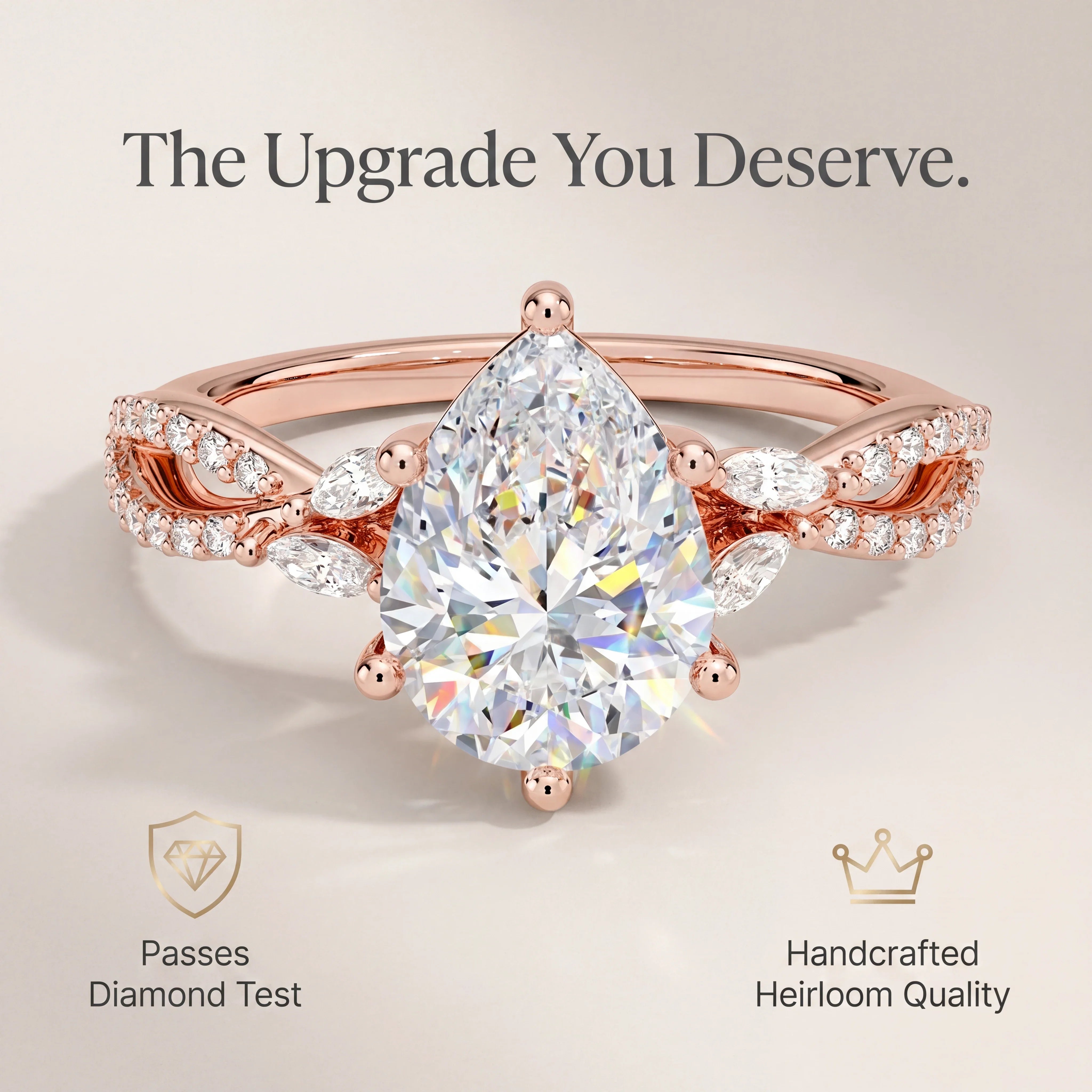 GraceLume – Elegant Moissanite Infinity Statement Ring