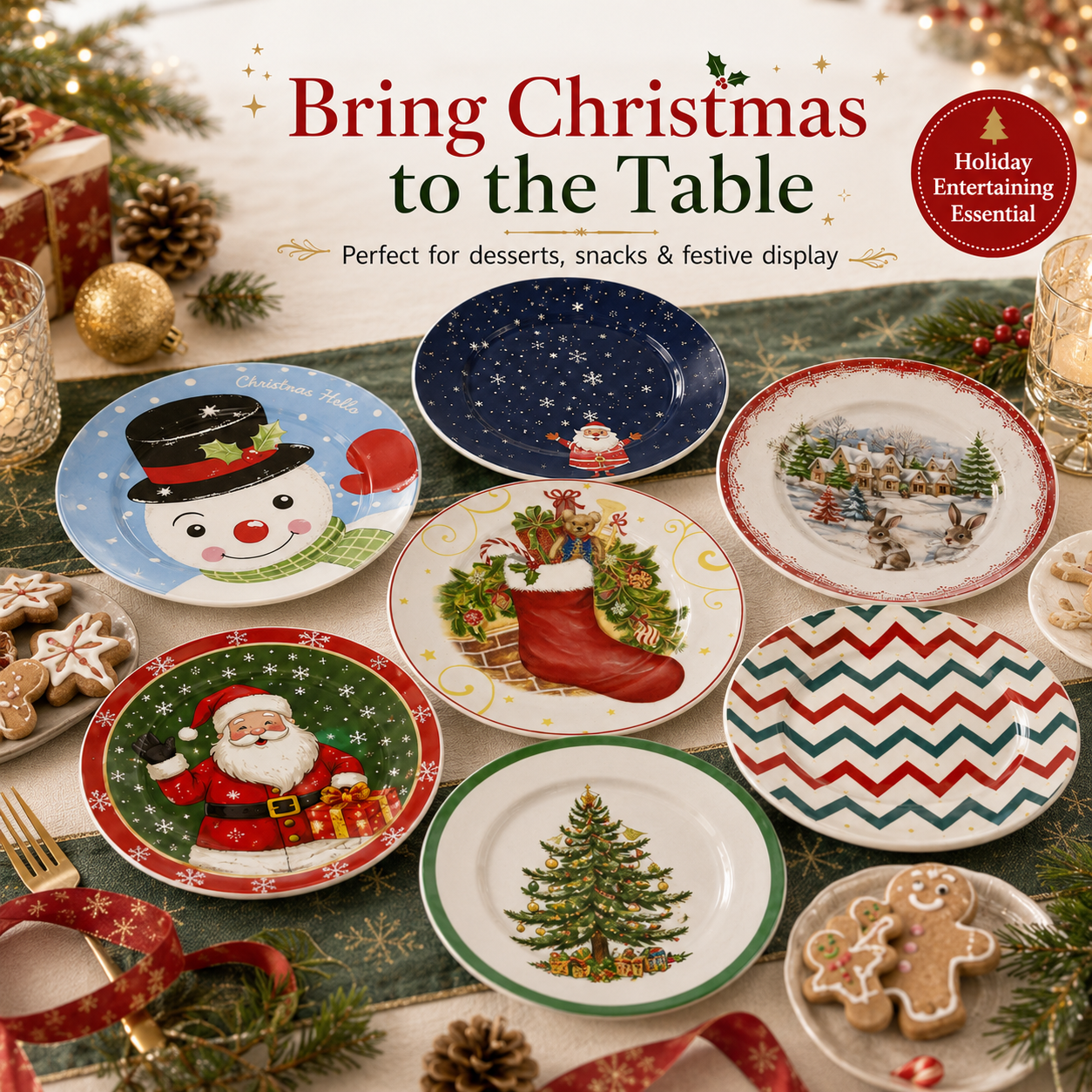 MerryTable – Festive Christmas Plate Collection