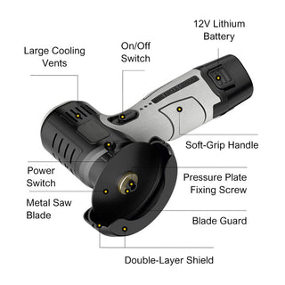 PowerEdge – 12V Mini Angle Grinder Kit