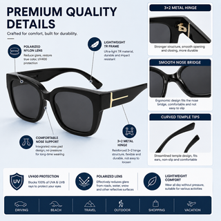 SunGuard – Polarized UV400 Fit-Over Sunglasses