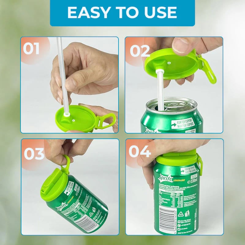 🔥Last Day Promotion 49% OFF💞Straw Soda Can Lid (BUY 3 GET 2 FREE)