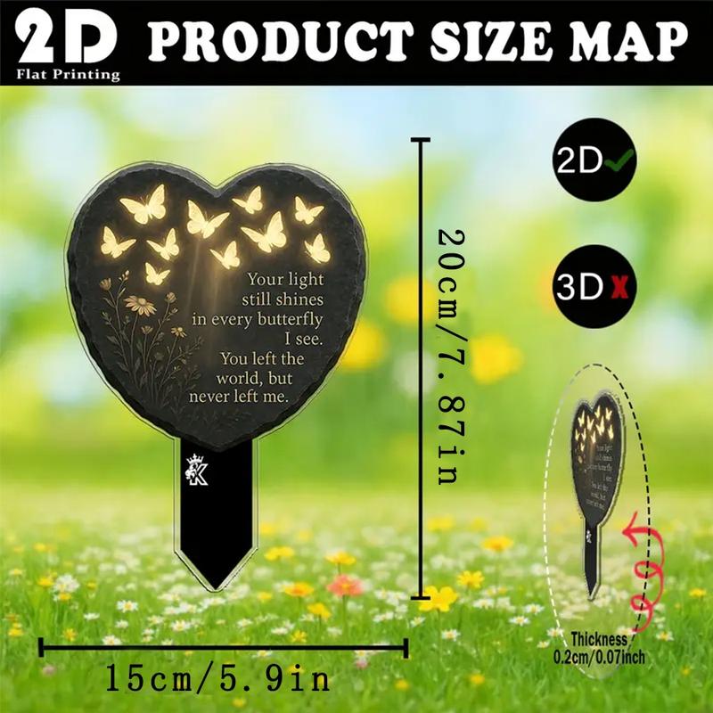 EternalWings – Butterfly Heart Memorial Plaque