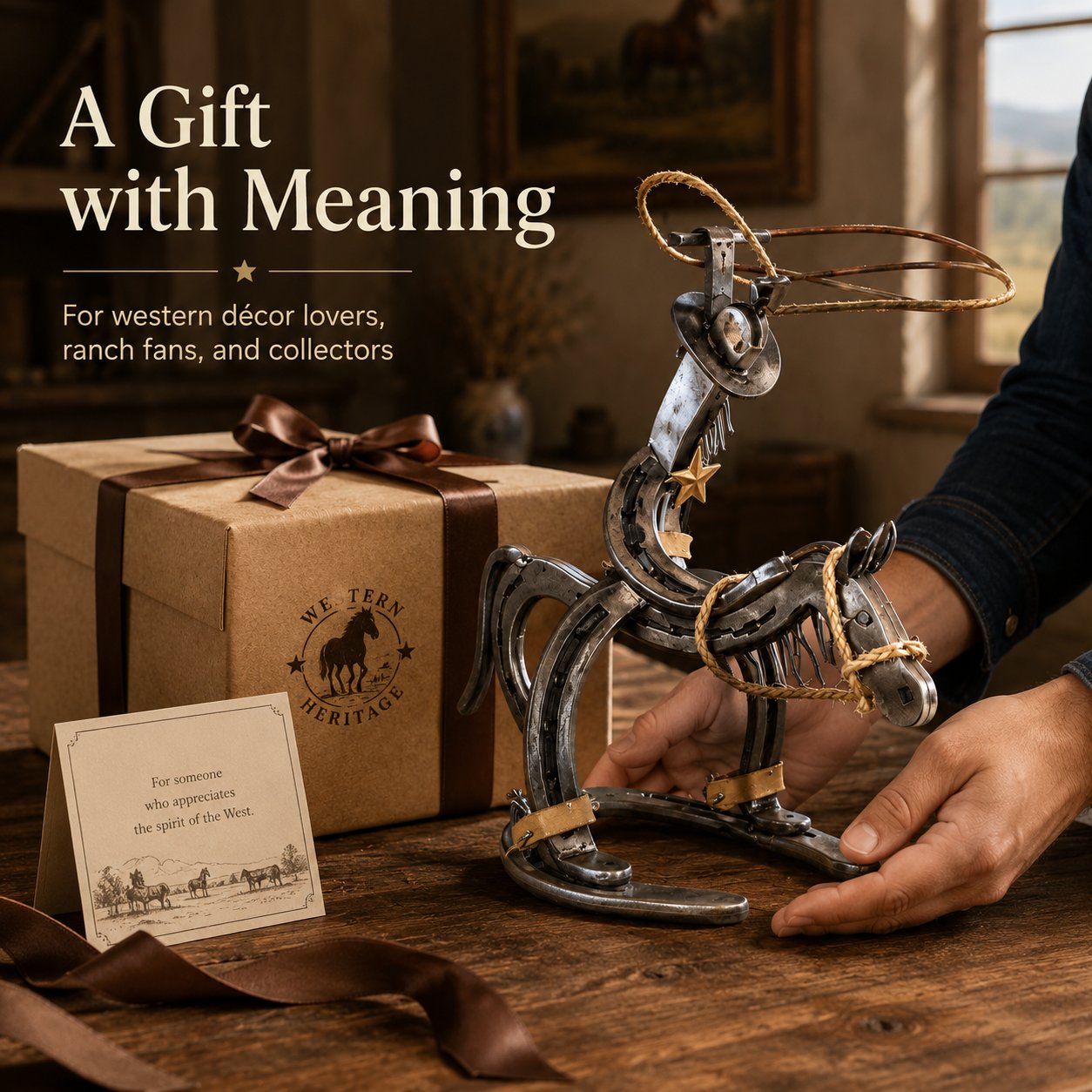 IronRider – Handcrafted Cowboy Pony Ornament