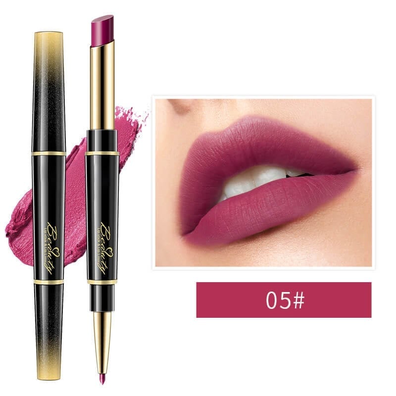 🔥Last Day 49% OFF-Double-ended Lipstick Automatic Lip Liner Matte Waterproof Non-fading Non-stick Lipstick