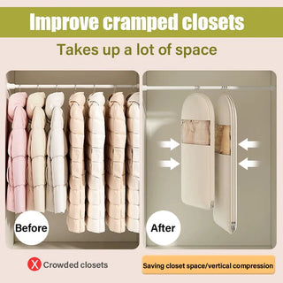 GarmentGlow – Sleek Hanging Storage Bag with Space Saving Zip