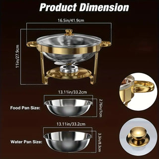 FeastGlow – Stainless Steel Chafing Dish Buffet Set