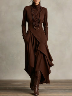 Serenique – Sophisticated Asymmetrical Maxi Dress