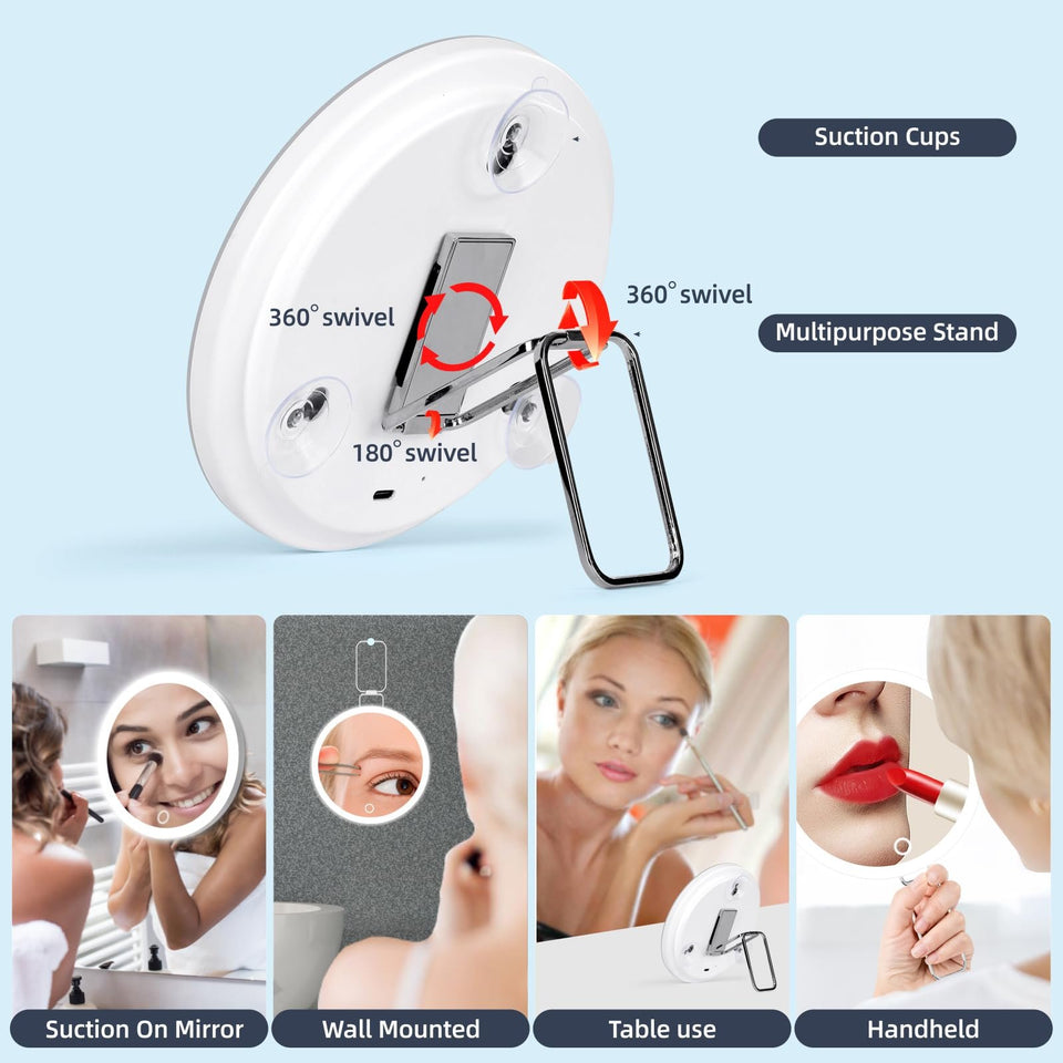 GlamView - Portable Rechargeable Makeup Mirror