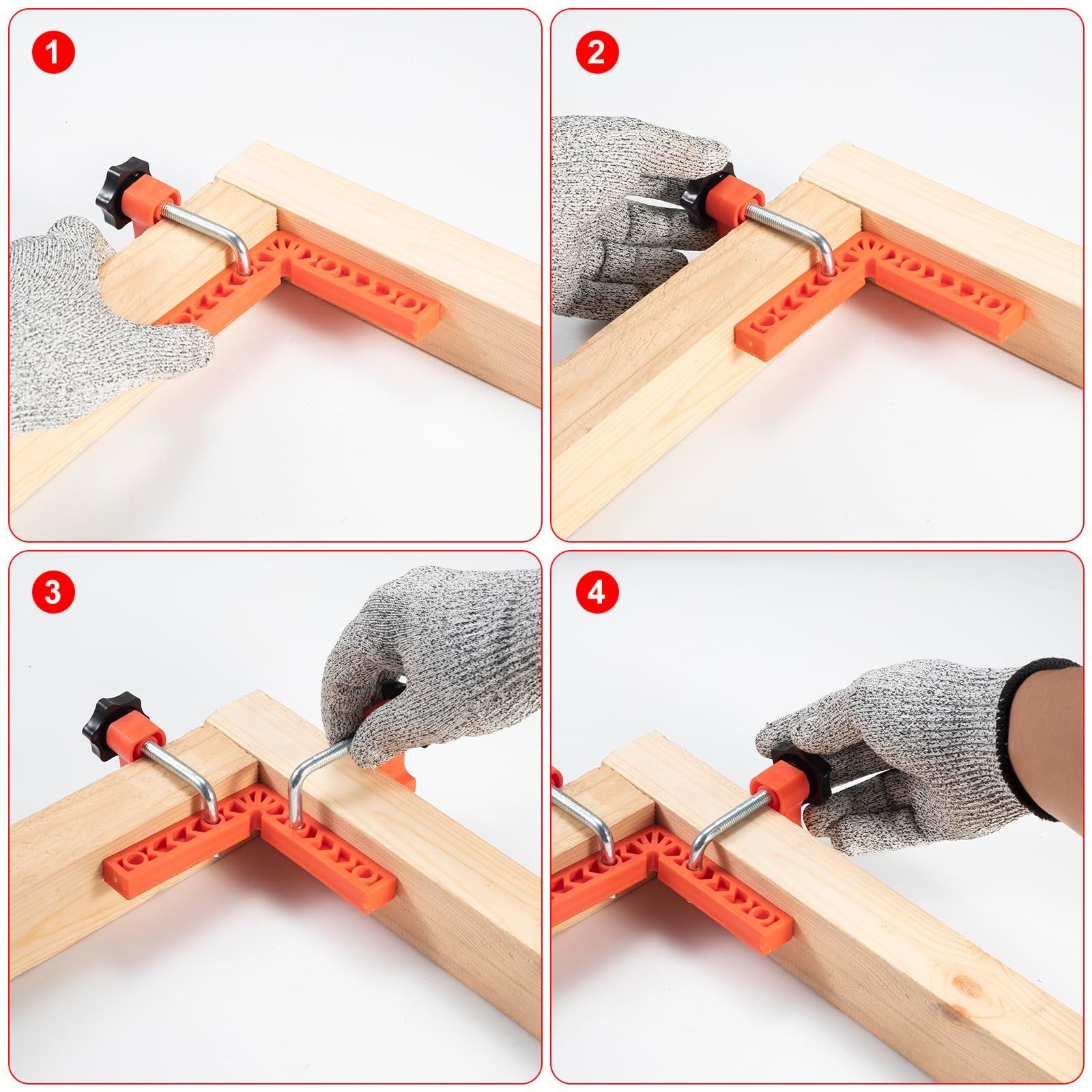 CornerPro - 90 Degree Corner Clamp & Positioning Square Set (3" & 4")
