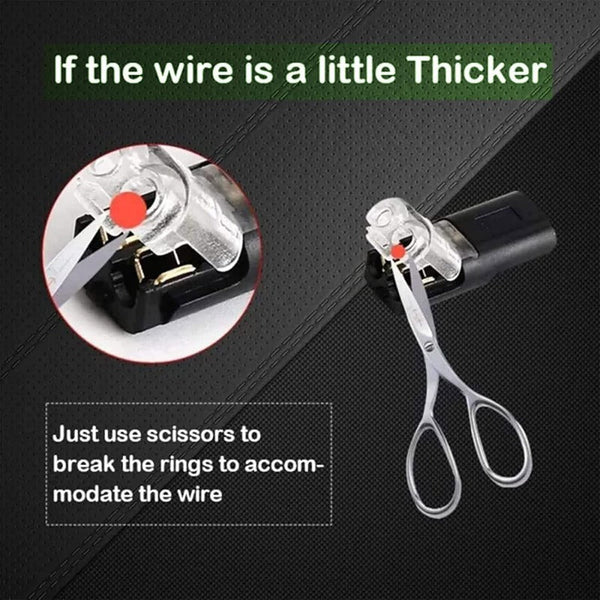 SnapConnect – Compact 2 Pin Plug for 18–22 AWG Cable