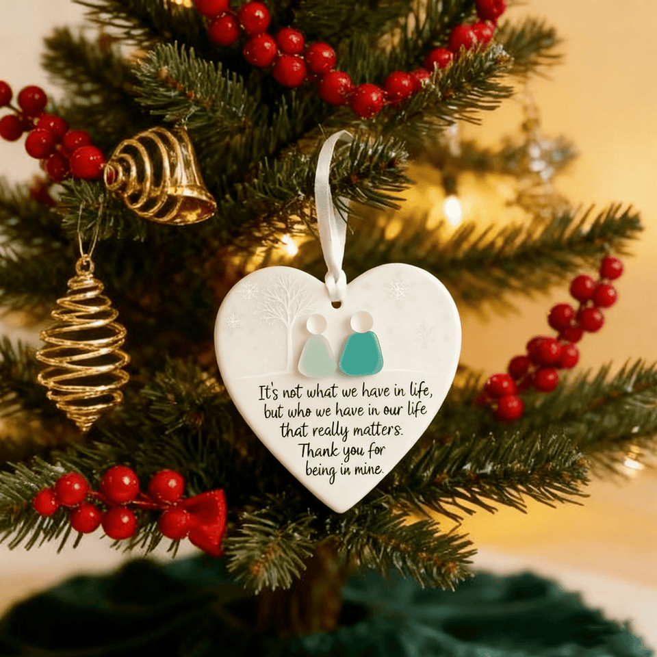 AquaHeart – Handcrafted Sea Glass Friendship Decor