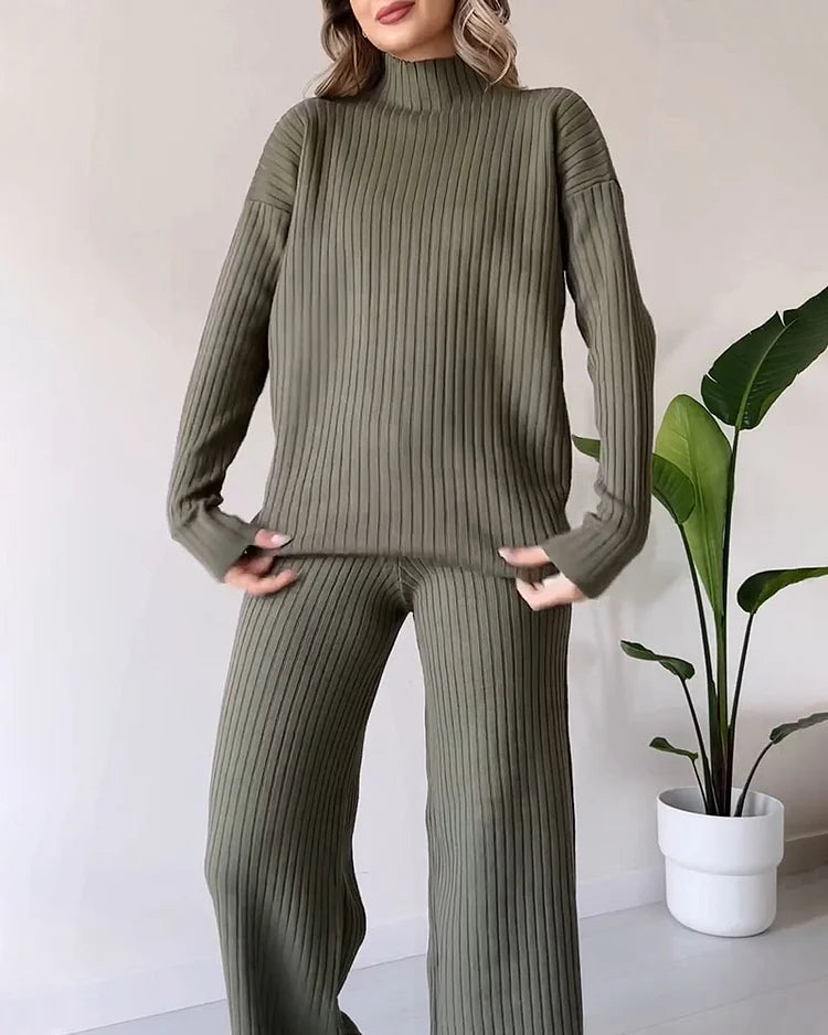EffortlessChic – Slit Casual Two-Piece Set