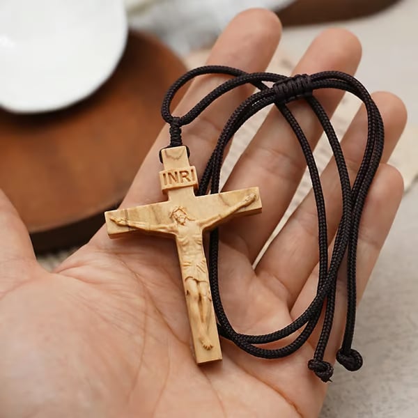 SacredTimber -  Handcrafted Wooden Cross Necklace