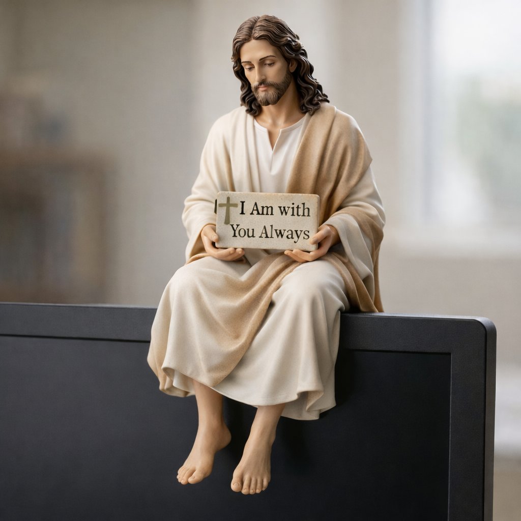 SereneSavior – Handcrafted Jesus Desk Figurine