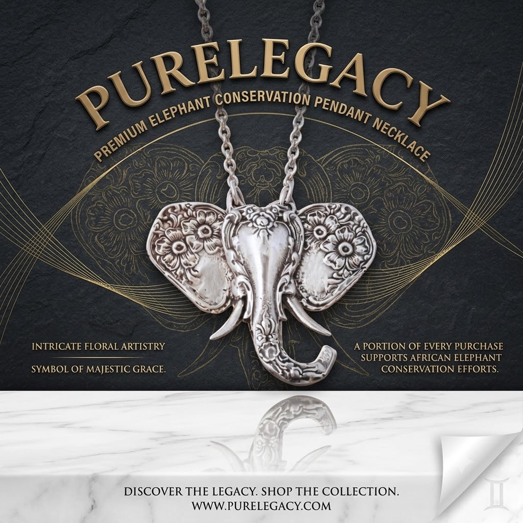 PureLegacy – Premium Elephant Conservation Pendant Necklace