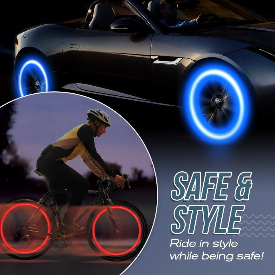 FlashRide - Auto-On LED Wheel Visibility Lights