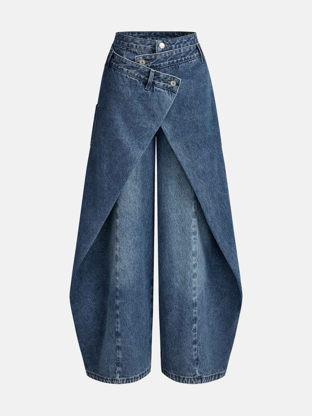 TwistWaist – Cross Front Wide Leg Jeans