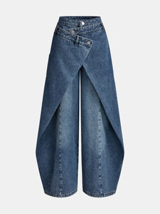 TwistWaist – Cross Front Wide Leg Jeans