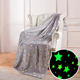 StellarDreams - Luminous Plush Velvet Galactic Blanket marnetic