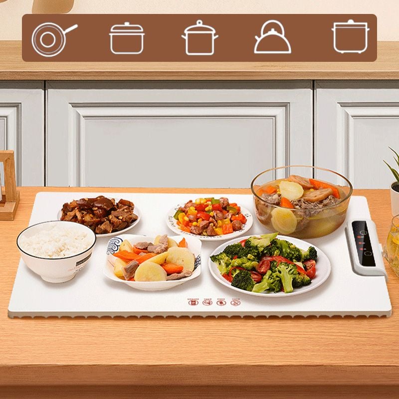 Foldable Silicone Fast Heating Food Electric Warming Tray marnetic