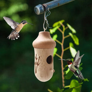HummiNest – Wooden Hanging Hummingbird Feeder
