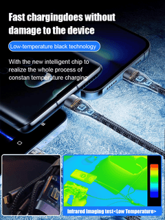 Transparent Luminous Charging 3-in-1 Data Cable