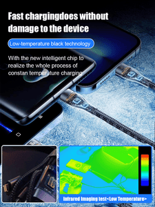 Transparent Luminous Charging 3-in-1 Data Cable