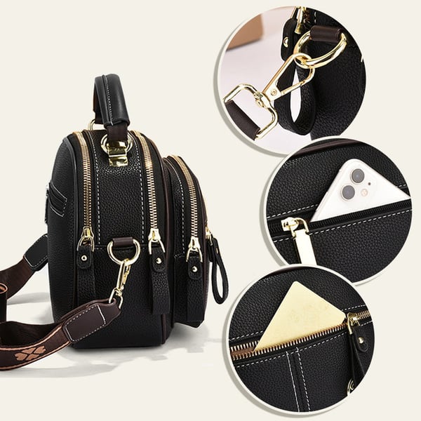 UrbanElegance – Classic Multifunctional Leather Crossbody Bag