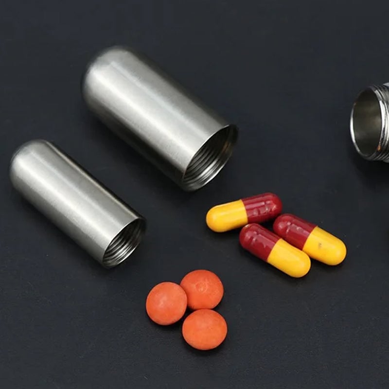 MediVault | Mini Stainless Pill Holder