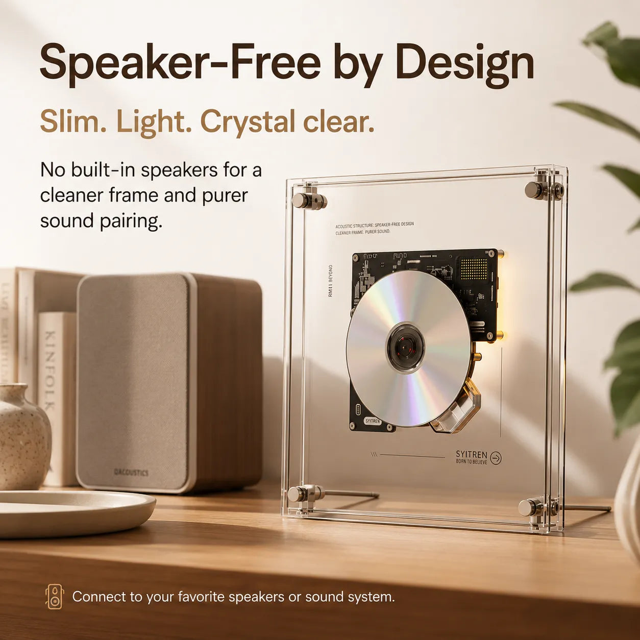 ClearTune – Transparent Wall-Mounted CD Player