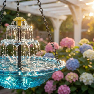 SolarCascade – Hanging Bird Bath Fountain