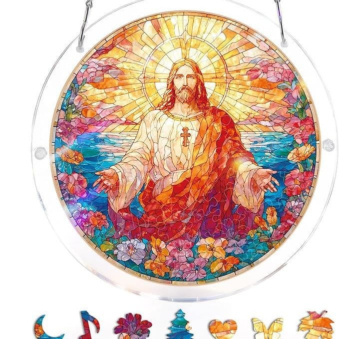 EmeraldFlame –  Acrylic 80 Pcs Suncatcher Puzzle