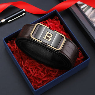 RegalCroc – Crocodile-Pattern Auto Buckle Belt