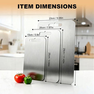 🍽️ Experience Unmatched Durability - 49% OFF - ✨Stainless Steel Double Sided Chopping Board
