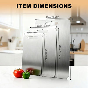🍽️ Experience Unmatched Durability - 49% OFF - ✨Stainless Steel Double Sided Chopping Board
