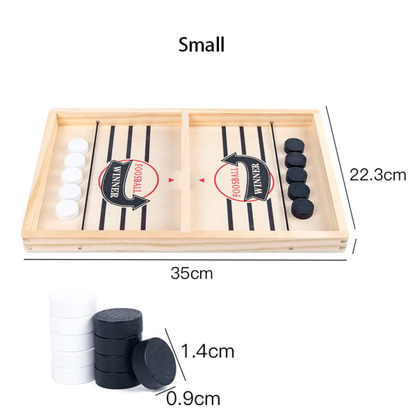 Precision Puck Battle: Wooden Ice Hockey Game marnetic