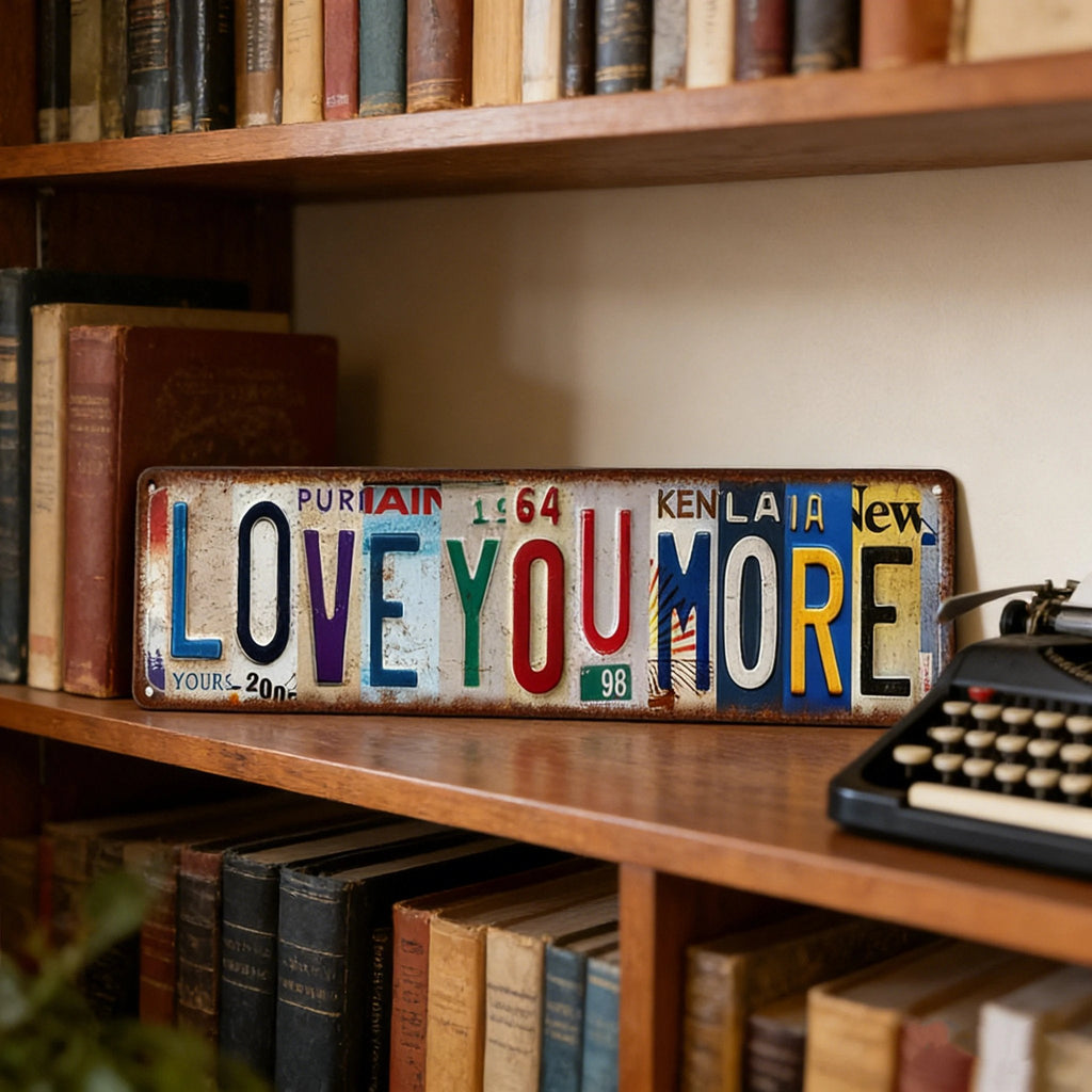 AmorSign – “Love You More” Vintage Metal Wall Decor