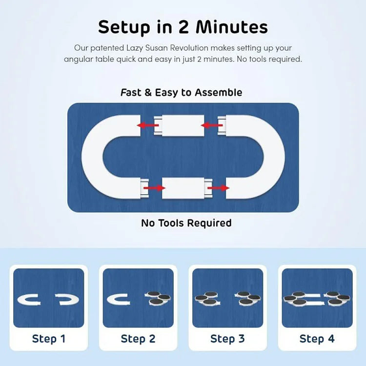 TableEase - Expandable Rotating Dining Tray
