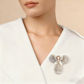 Lumiere – Handmade Pearl Angel Brooch