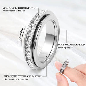 Anxiety Rings for Women and Men  Stainless Steel Spinner Fidget Band Rings