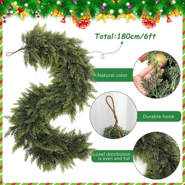 EverCedar – Realistic Winter Garland