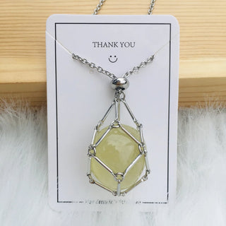 CrystalNest – Handmade Stone Holder Necklace