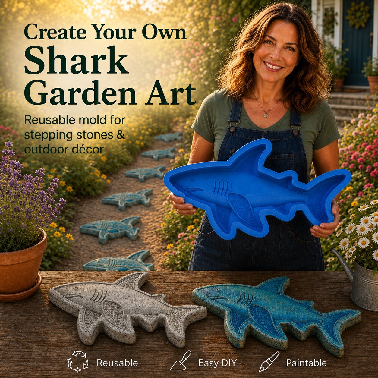 OceanCore – Reusable Coastal Garden Stepping Stone Mold
