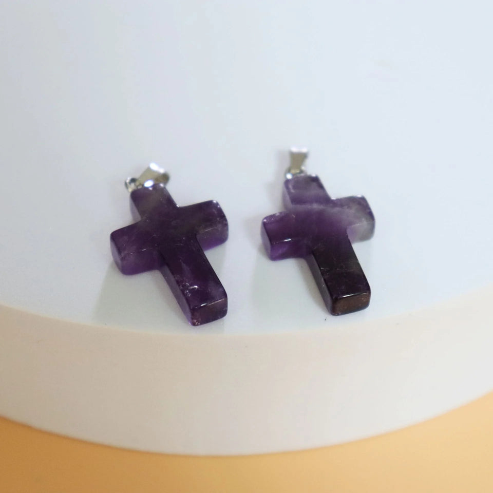 PureAura - Spiritual Crystal Heart Cross