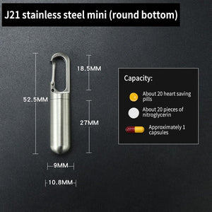 MediVault | Mini Stainless Pill Holder