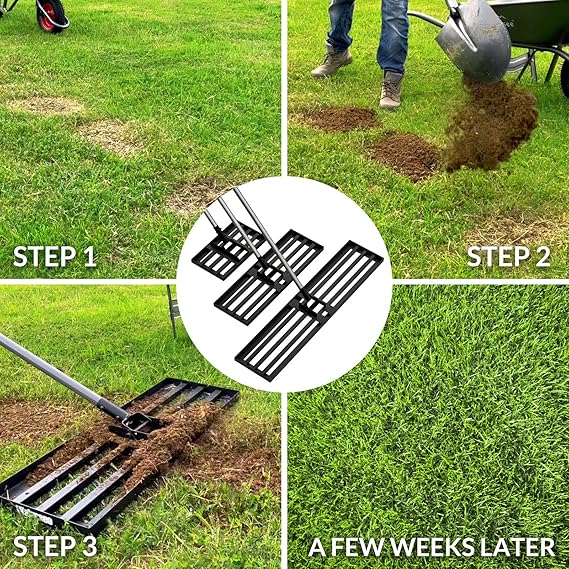TurfTamer – Heavy Duty Lawn Leveling Rake