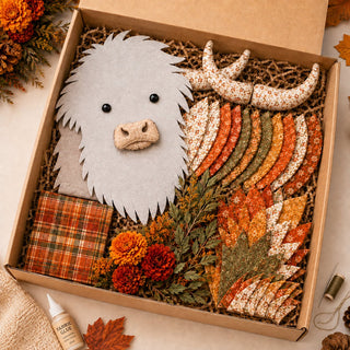 BloomCow – Birth Flower Highland Cow DIY Art Kit