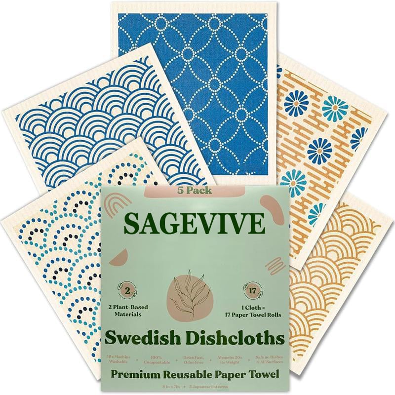 FreshFiber - Ultra-Absorbent Swedish Dishcloth Set